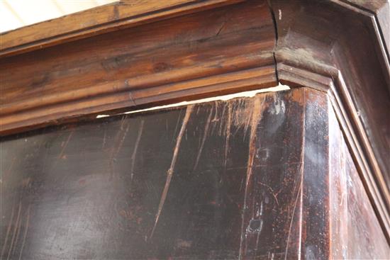 An 18th century French fruitwood armoire W.150cm